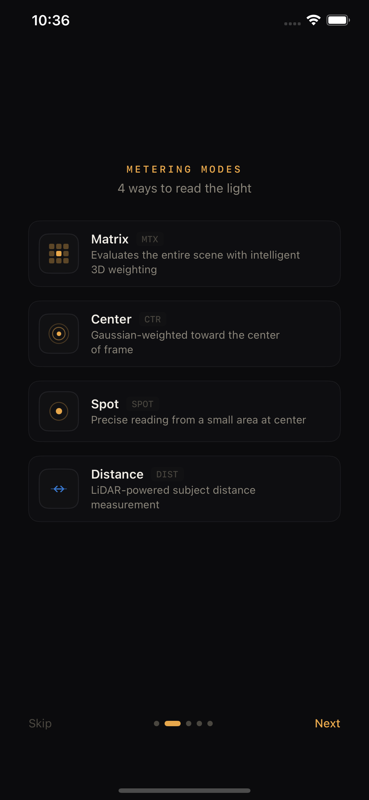 Metering modes tutorial